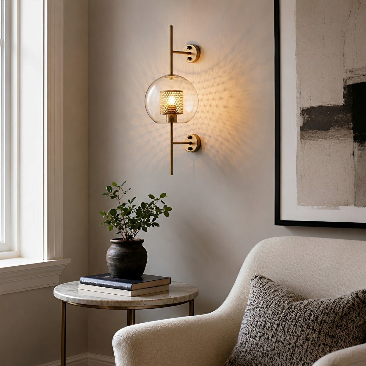 Dimmable Globe Glass Wall Sconce - Pulens