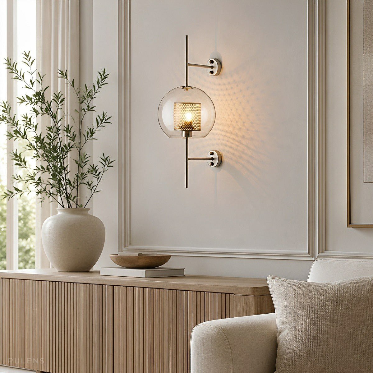 Dimmable Globe Glass Wall Sconce - Pulens