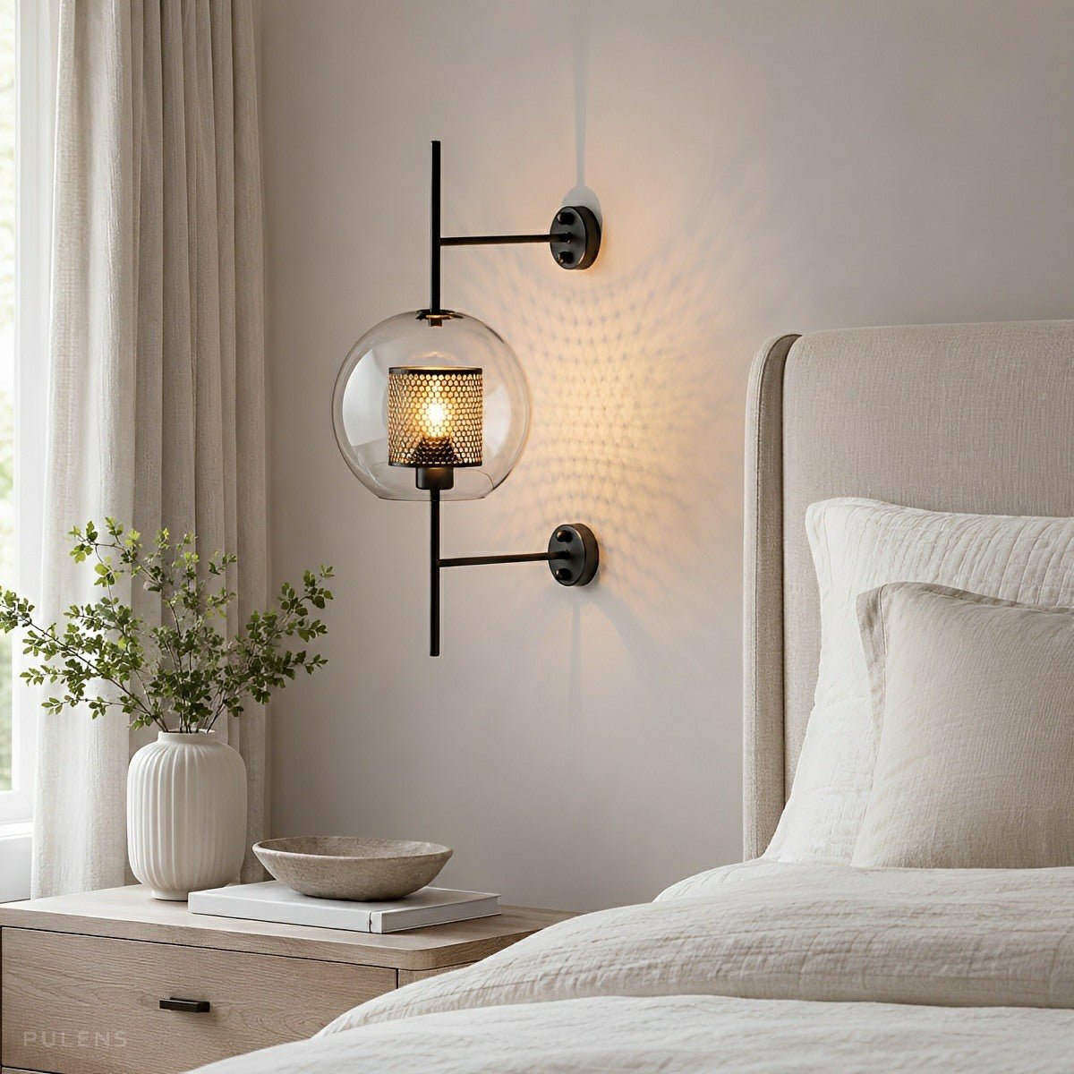 Dimmable Globe Glass Wall Sconce - Pulens