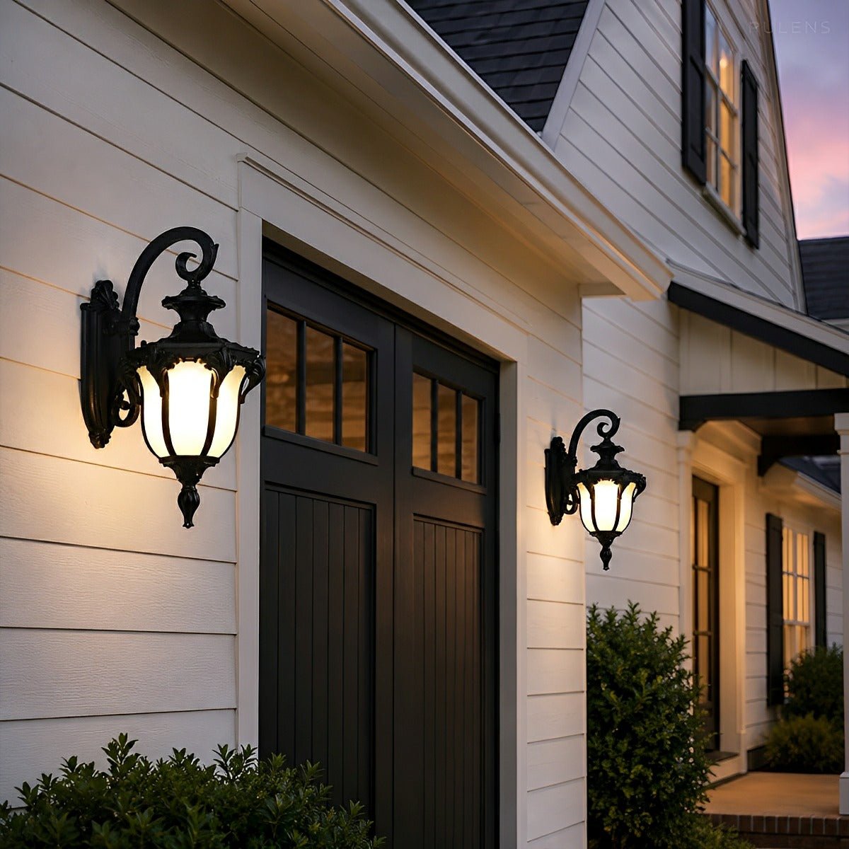 Dimmable Crown Top Coach Outdoor Wall Light - Pulens