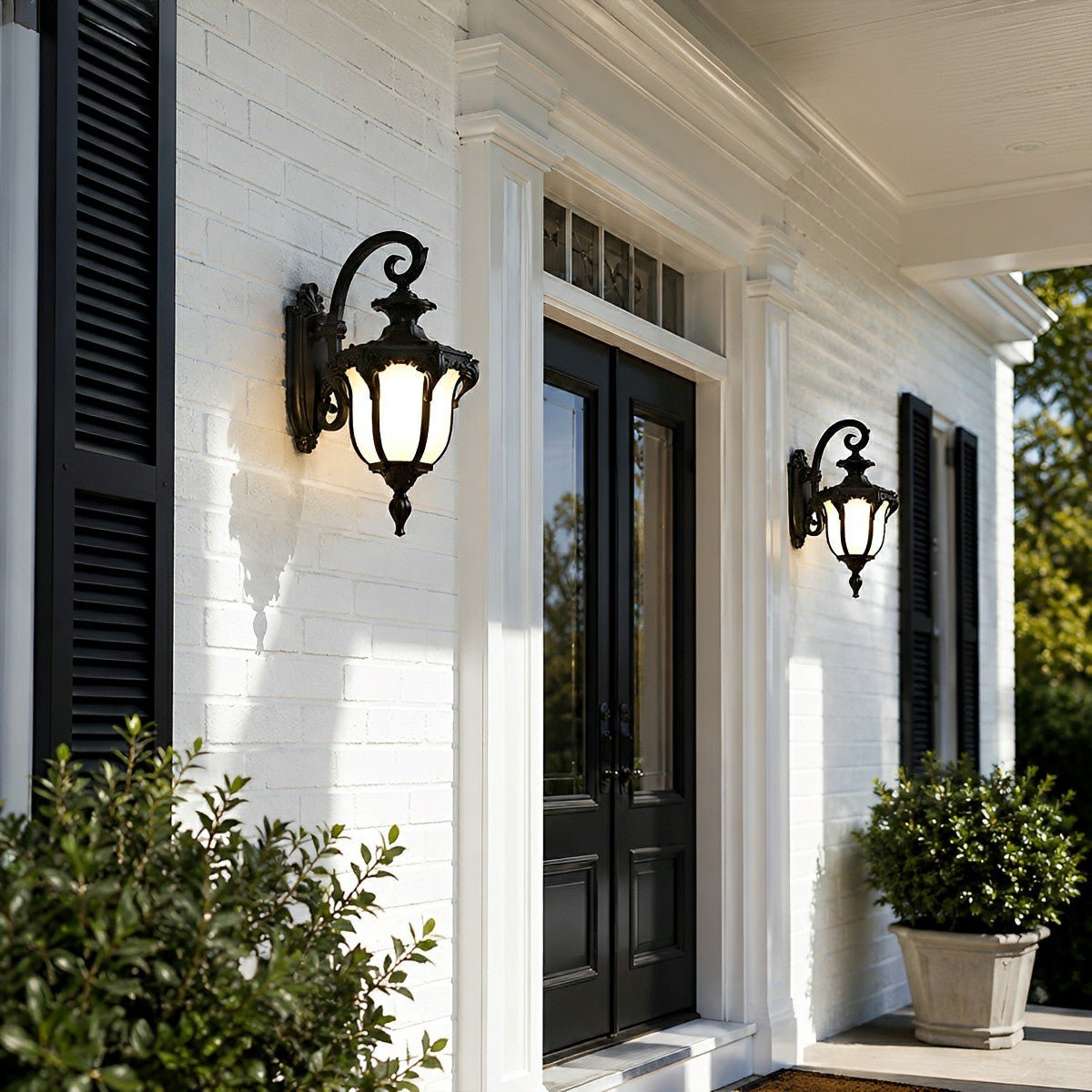 Dimmable Crown Top Coach Outdoor Wall Light - Pulens