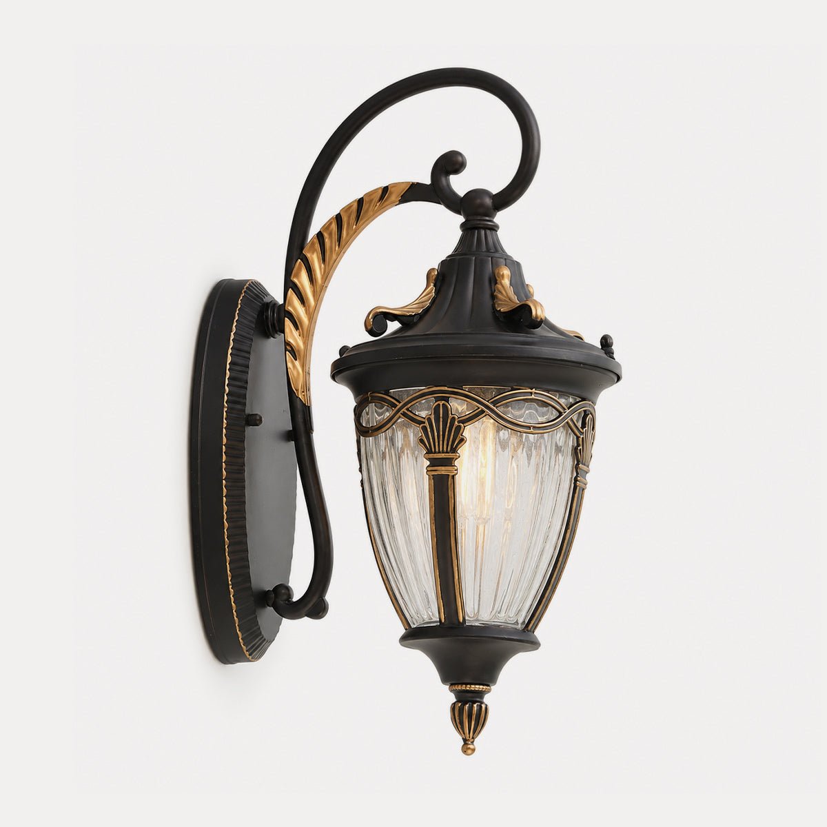 Dimmable Scroll Arm Coach Outdoor Wall Light - Pulens
