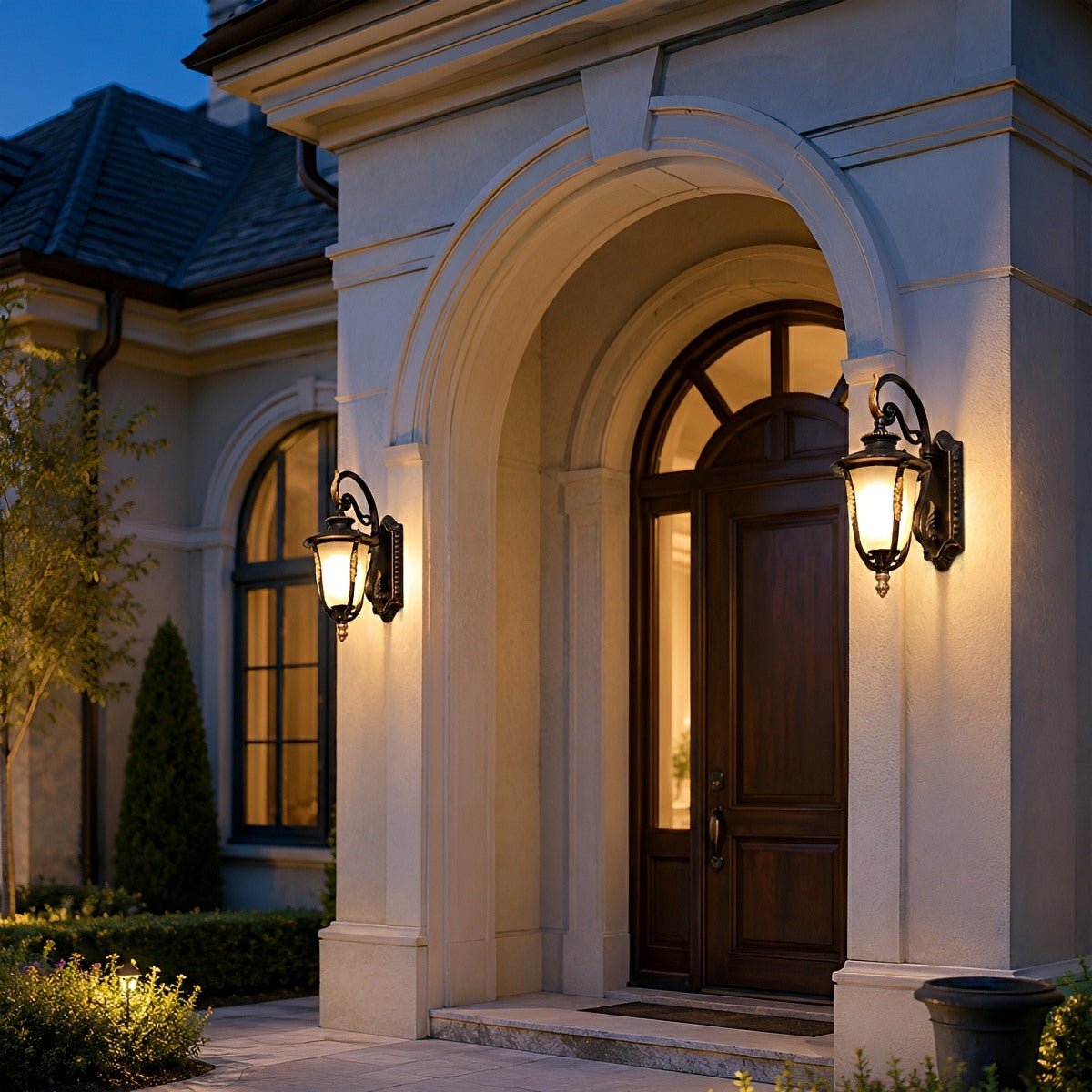 Dimmable Shepherd Hook Coach Outdoor Wall Light - Pulens