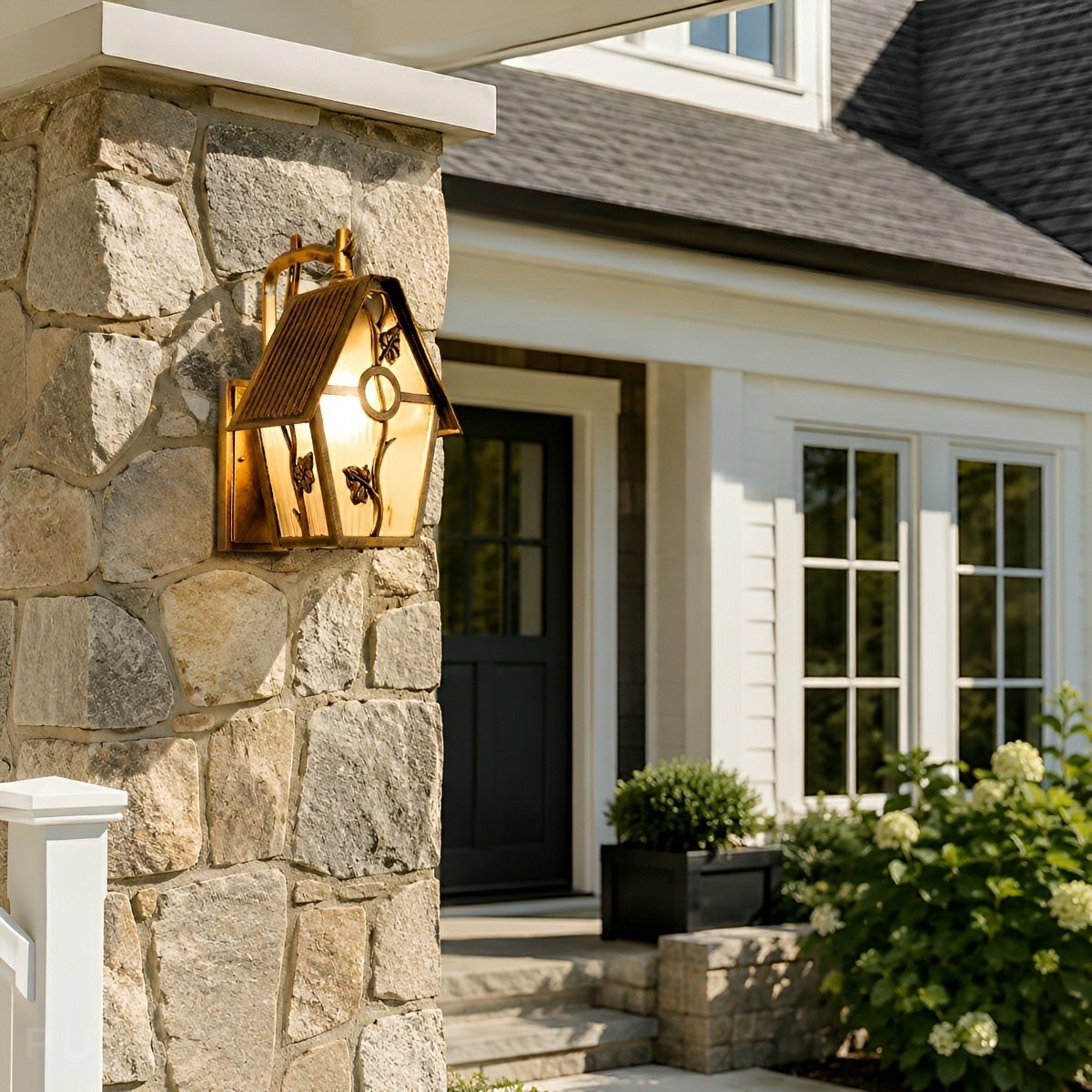Dimmable Cottage Lantern Outdoor Wall Light - Pulens