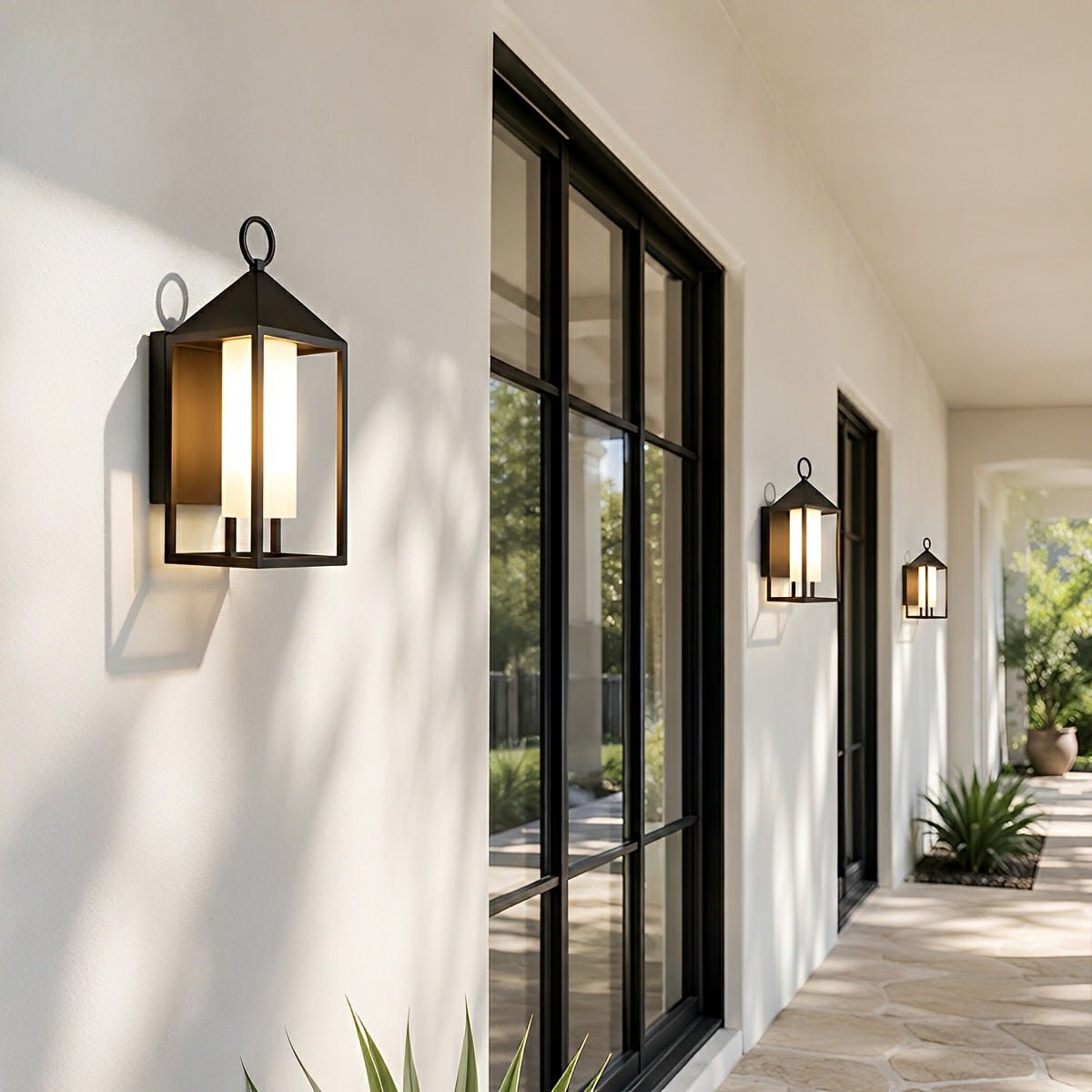 Dimmable Box Lantern Outdoor Wall Light - Pulens