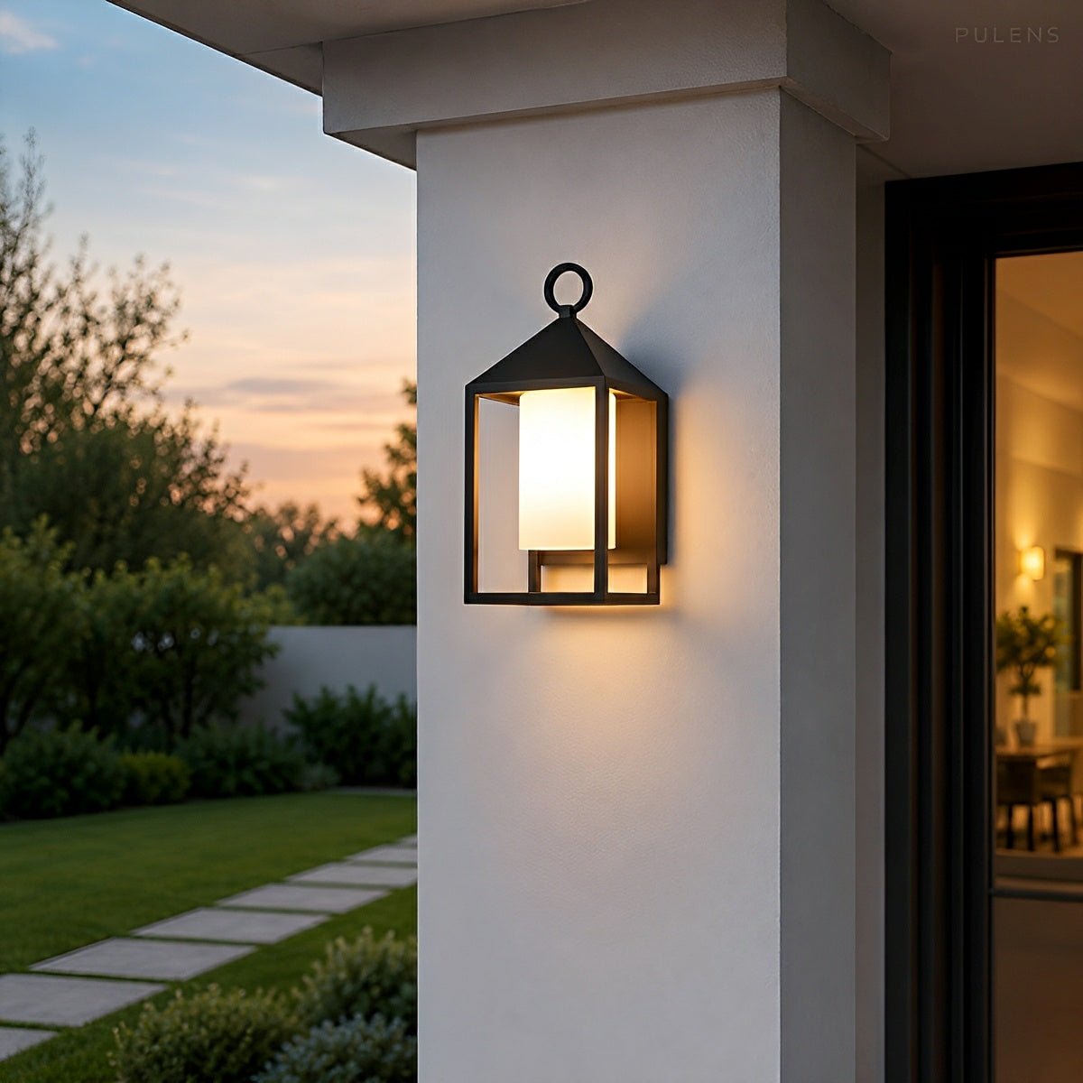 Dimmable Box Lantern Outdoor Wall Light - Pulens