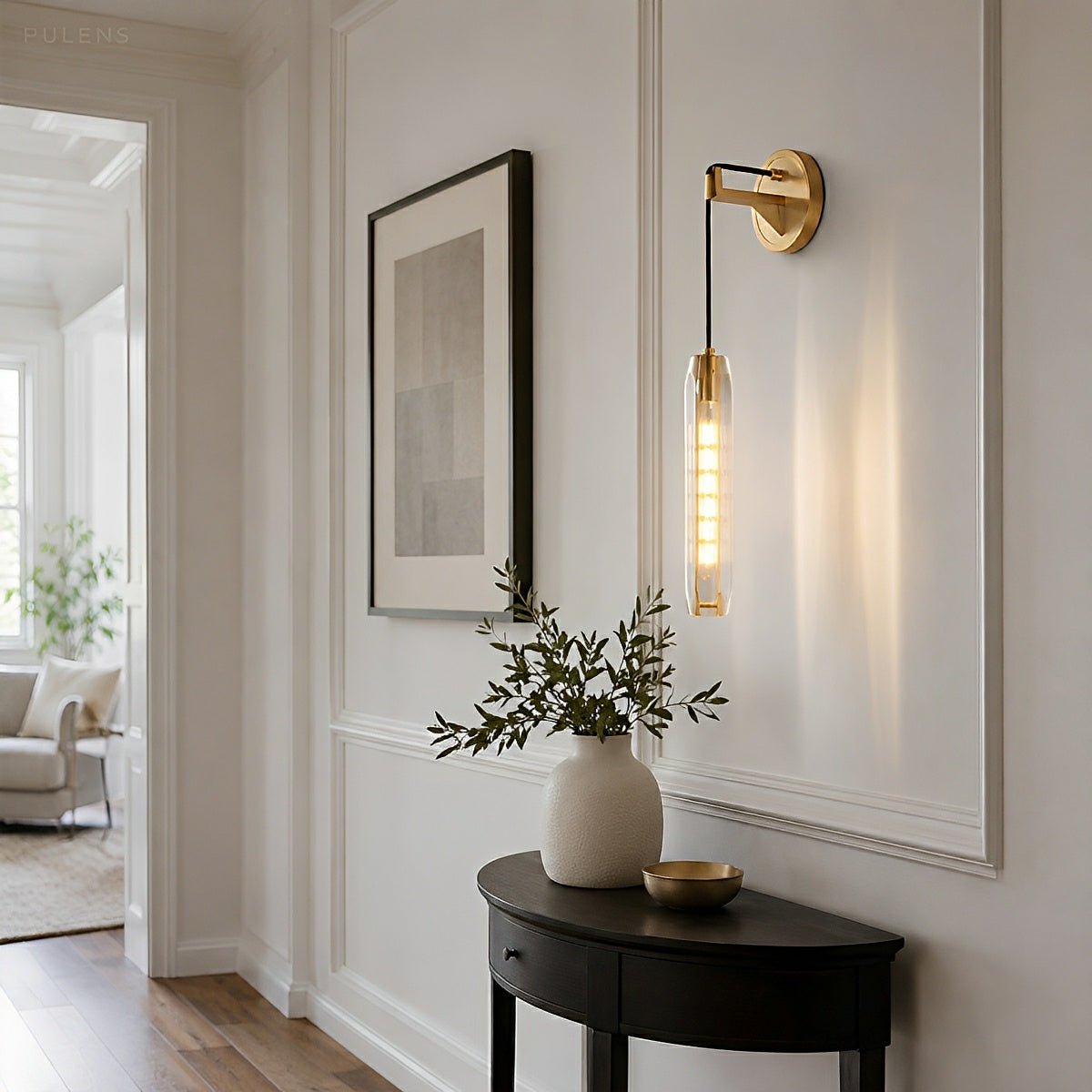 Dimmable Modern Cylinder Crystal Wall Sconce - Pulens