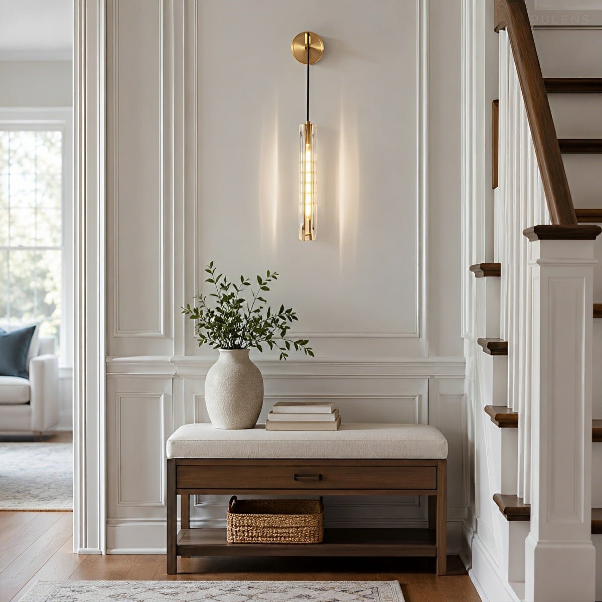 Dimmable Modern Cylinder Crystal Wall Sconce - Pulens