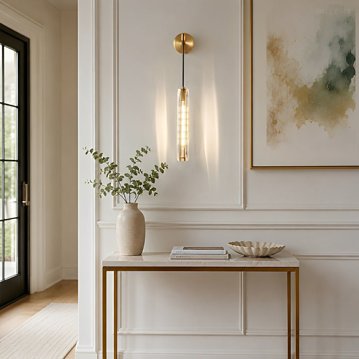 Dimmable Modern Cylinder Crystal Wall Sconce - Pulens