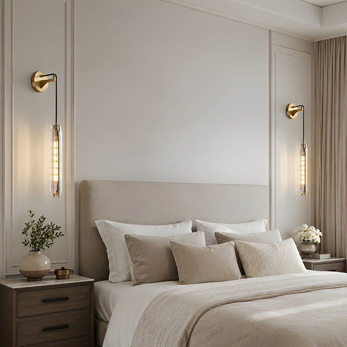 Dimmable Modern Cylinder Crystal Wall Sconce - Pulens