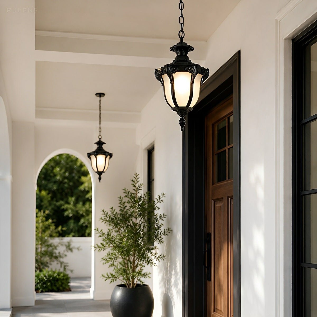 Dimmable Estate Coach Outdoor Pendant Light - Pulens