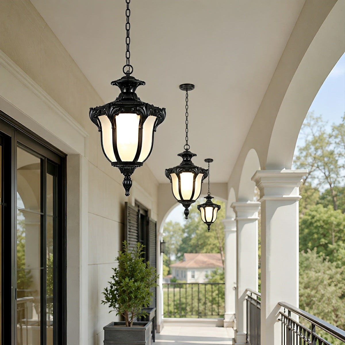 Dimmable Estate Coach Outdoor Pendant Light - Pulens