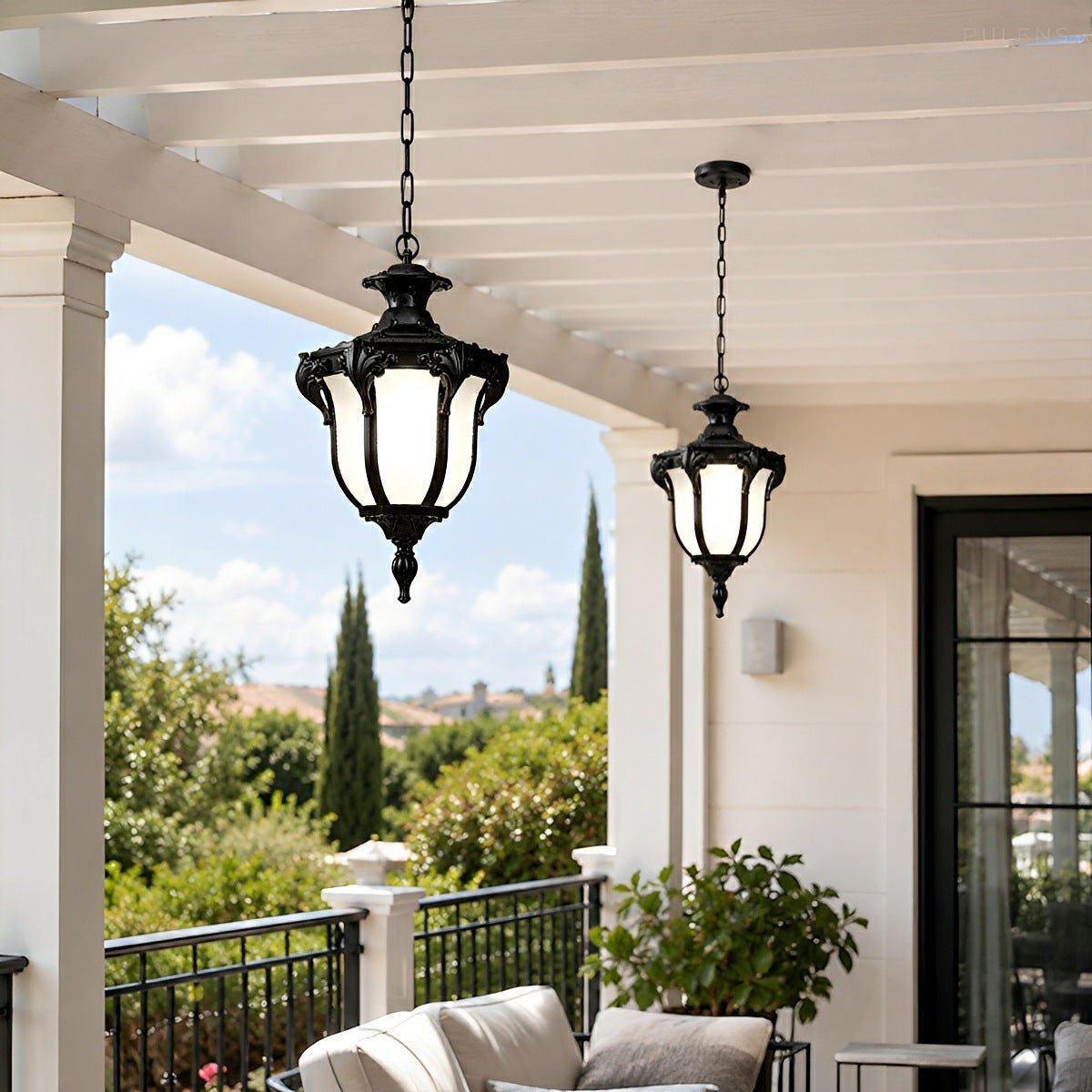 Dimmable Estate Coach Outdoor Pendant Light - Pulens