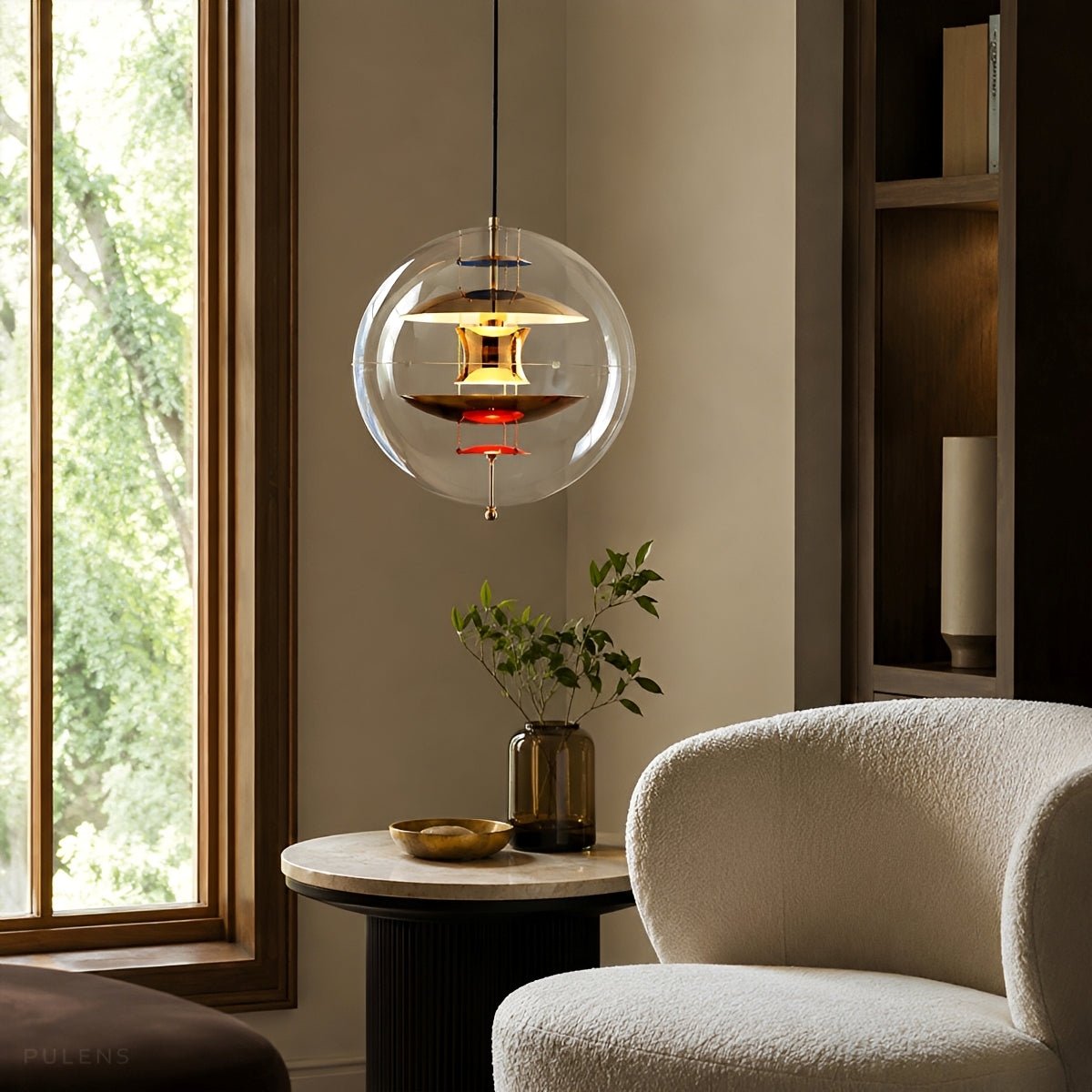 Dimmable Modern Orb Globe Pendant Light - Pulens