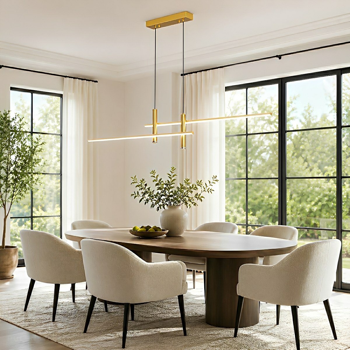 Modern Minimalist Dimmable LED Linear Pendant Light - Pulens