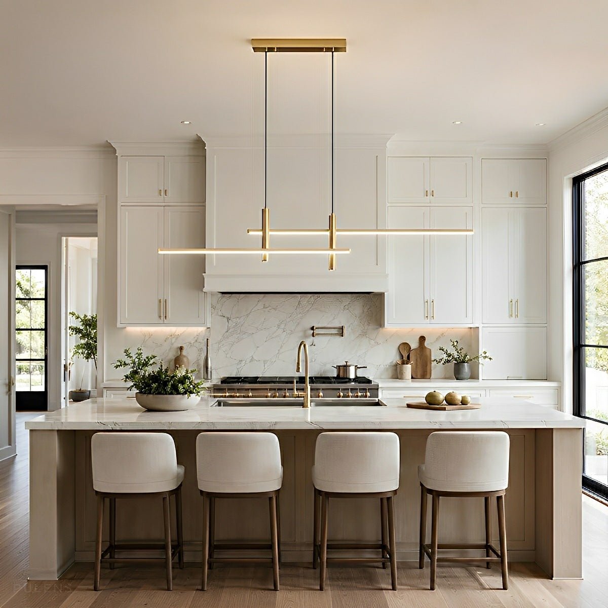 Modern Minimalist Dimmable LED Linear Pendant Light - Pulens