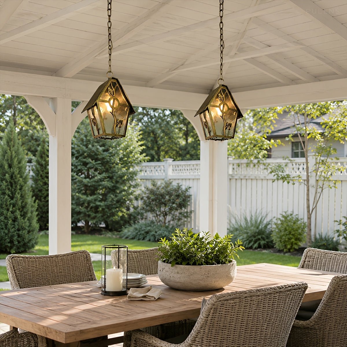 Dimmable Cottage Outdoor Pendant Light - Pulens