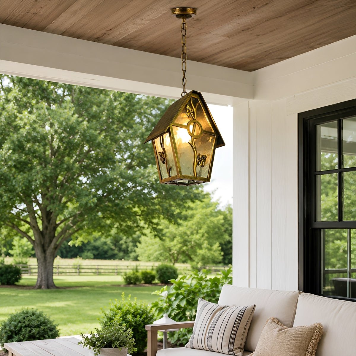 Dimmable Cottage Outdoor Pendant Light - Pulens