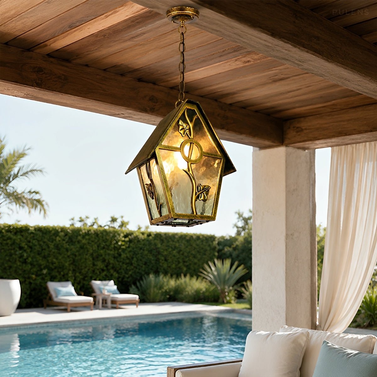 Dimmable Cottage Outdoor Pendant Light - Pulens