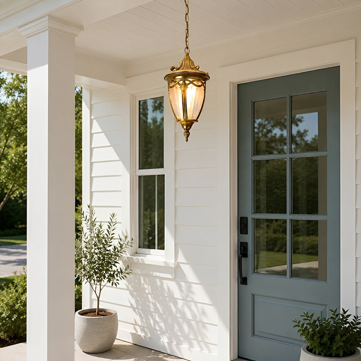 Dimmable Classic Coach Outdoor Pendant Light - Pulens