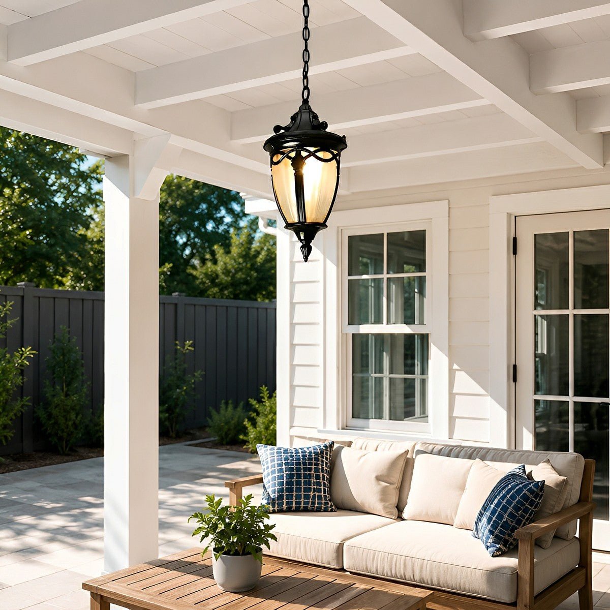 Dimmable Classic Coach Outdoor Pendant Light - Pulens