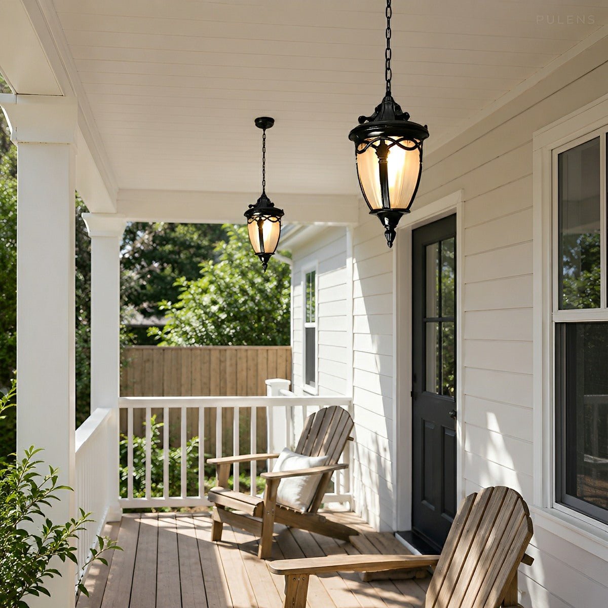 Dimmable Classic Coach Outdoor Pendant Light - Pulens