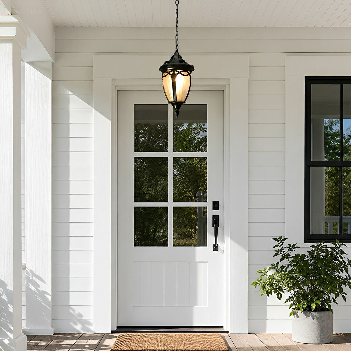 Dimmable Classic Coach Outdoor Pendant Light - Pulens