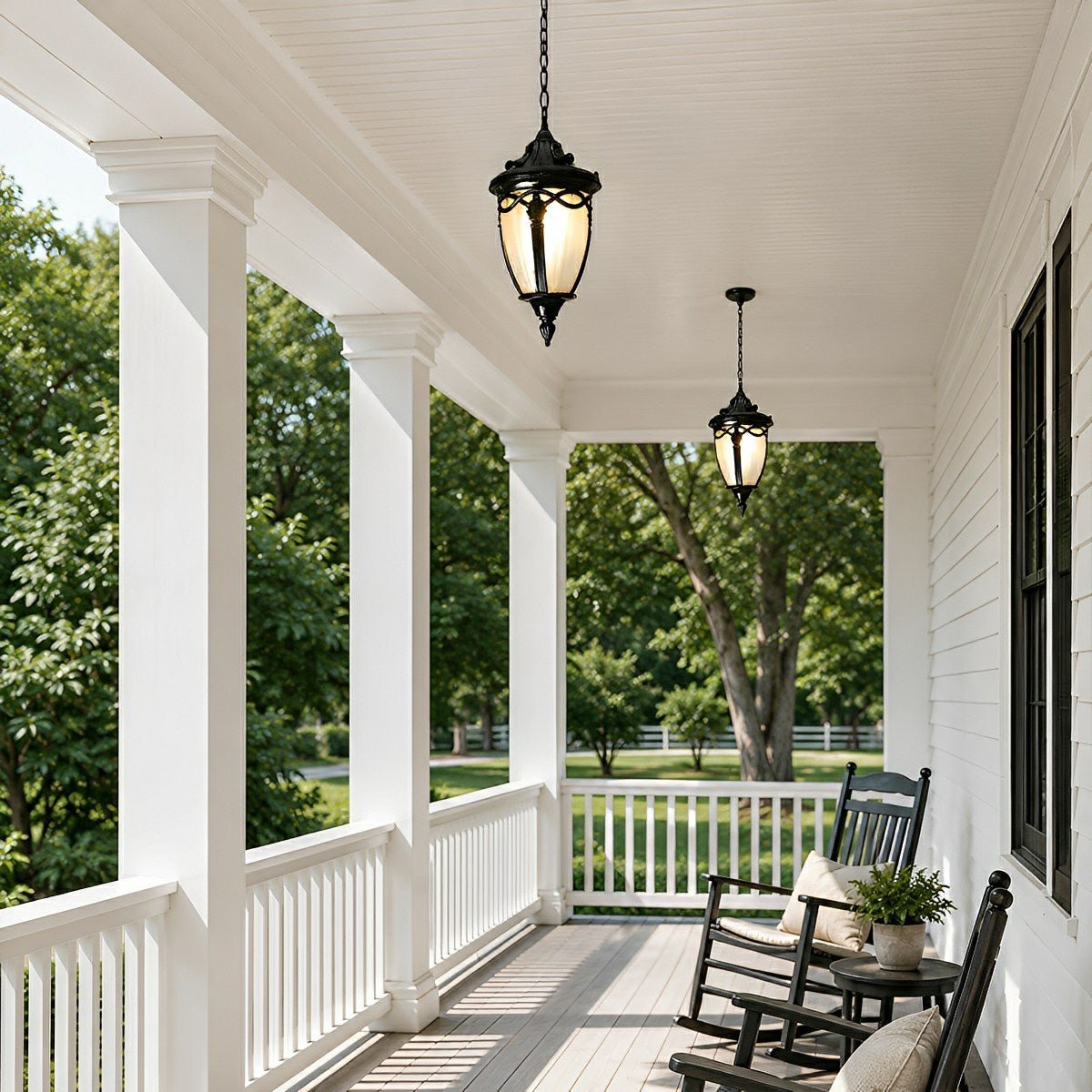 Dimmable Classic Coach Outdoor Pendant Light - Pulens