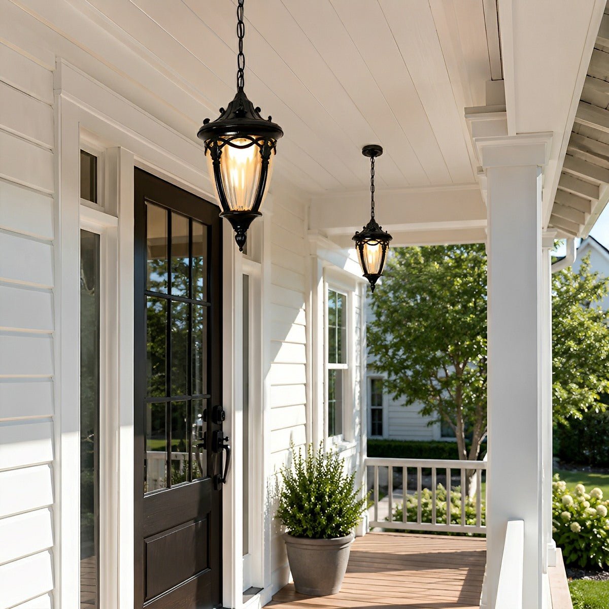 Dimmable Classic Coach Outdoor Pendant Light - Pulens