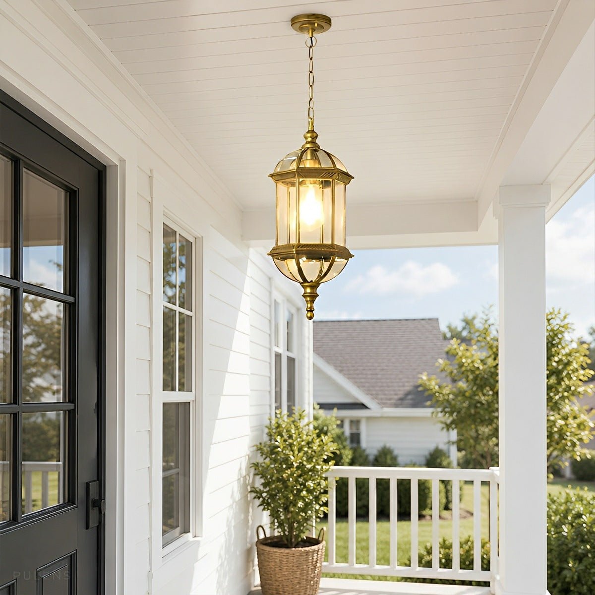 Dimmable Open Cage Outdoor Pendant Light - Pulens