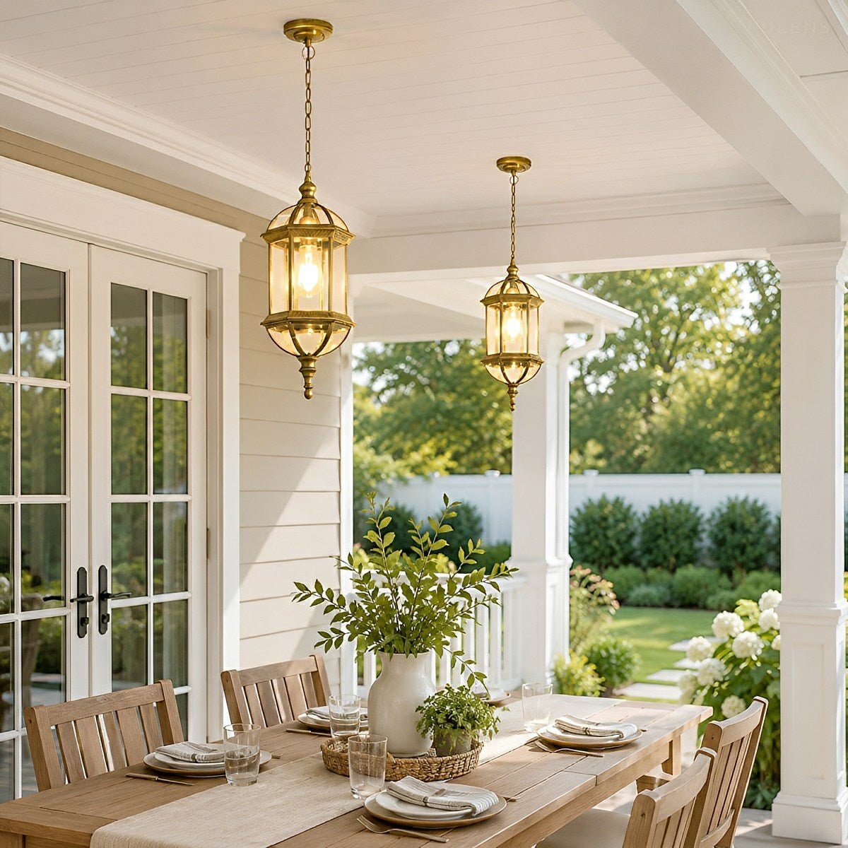 Dimmable Open Cage Outdoor Pendant Light - Pulens