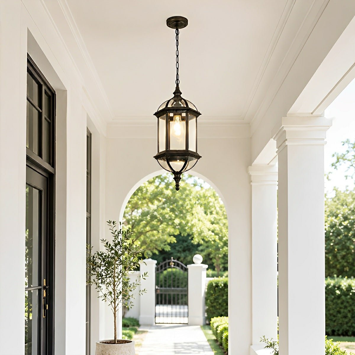 Dimmable Open Cage Outdoor Pendant Light - Pulens