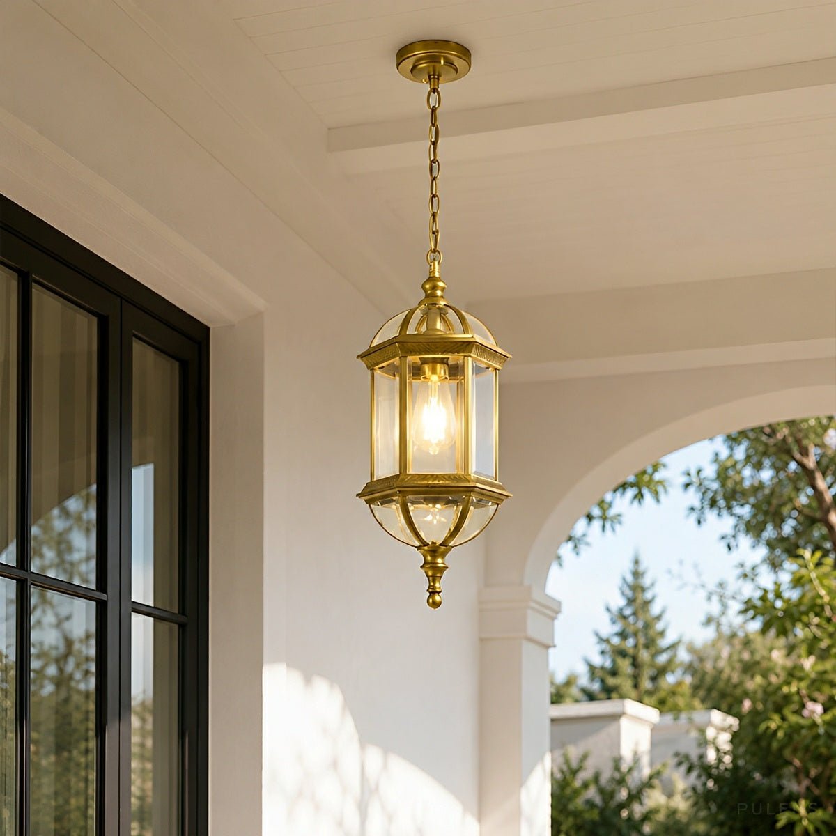 Dimmable Open Cage Outdoor Pendant Light - Pulens