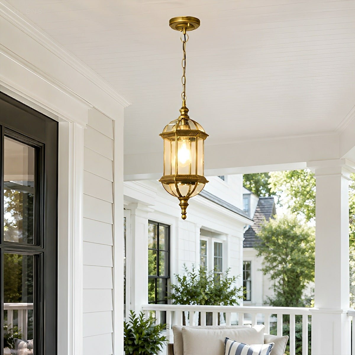 Dimmable Open Cage Outdoor Pendant Light - Pulens