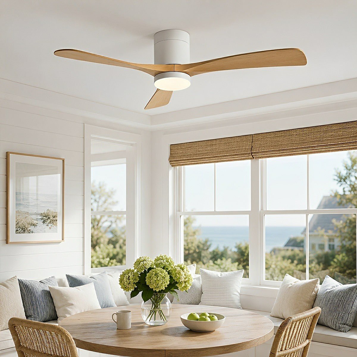 Modern Dimmable 3 Blade Ceiling Fan with Light - Pulens
