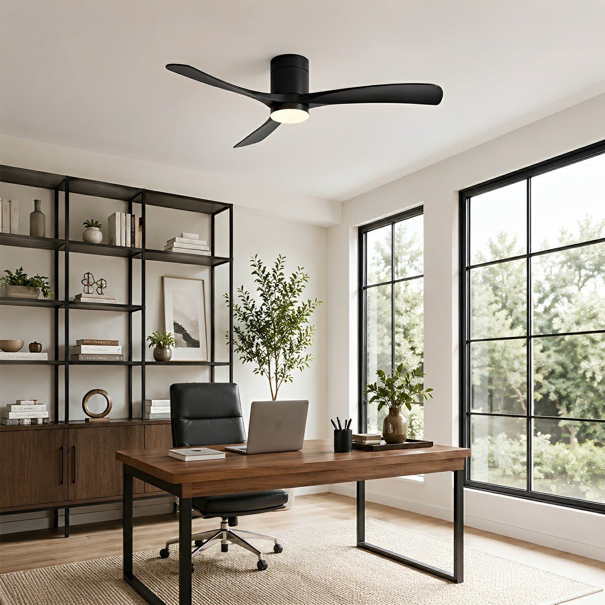 Modern Dimmable 3 Blade Ceiling Fan with Light - Pulens