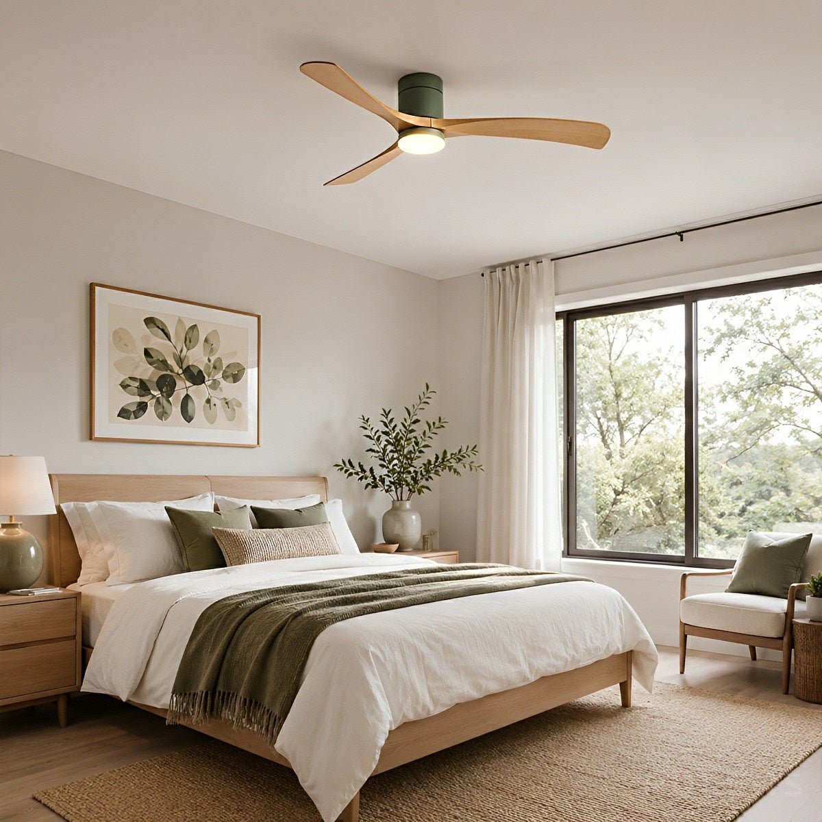 Modern Dimmable 3 Blade Ceiling Fan with Light - Pulens