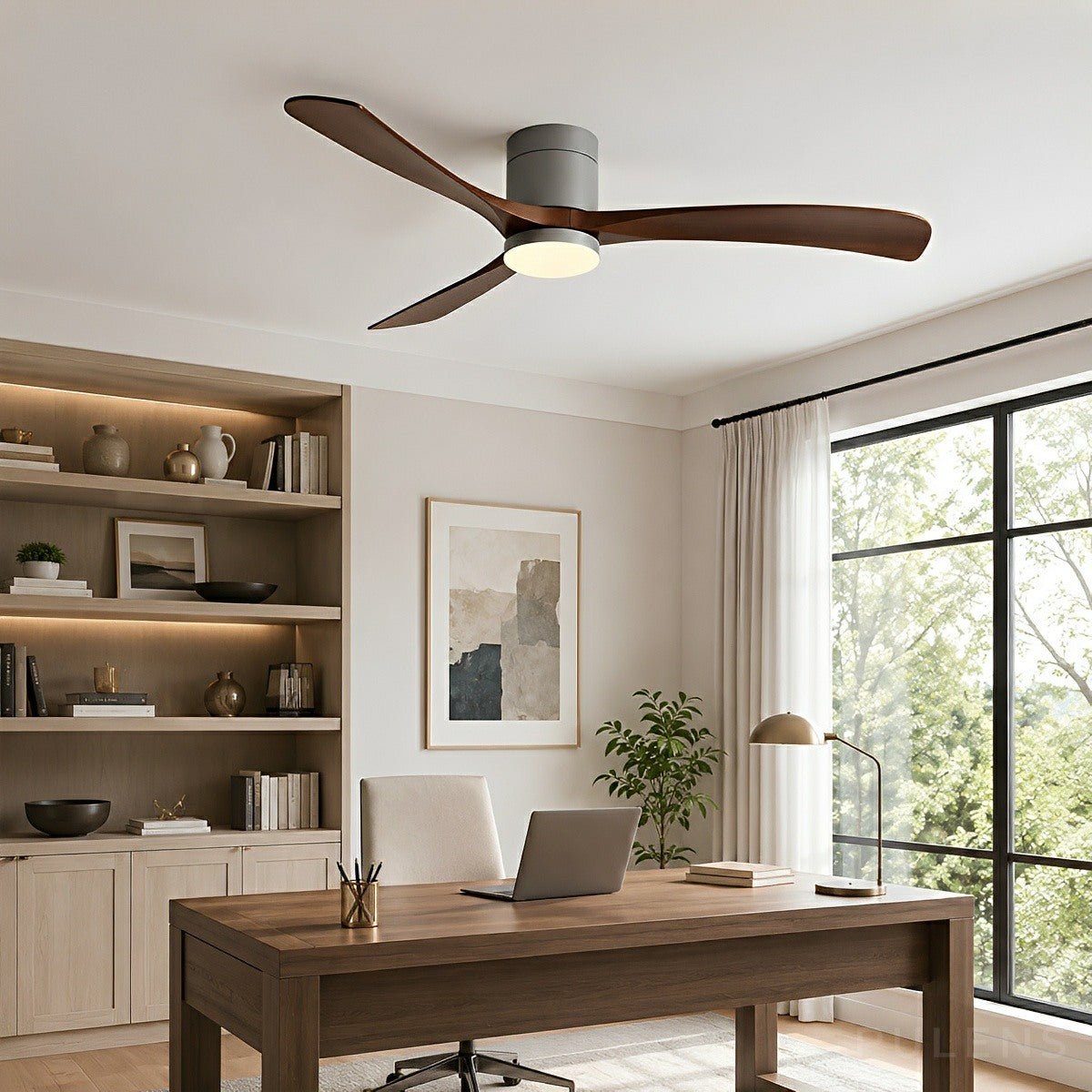 Modern Dimmable 3 Blade Ceiling Fan with Light - Pulens