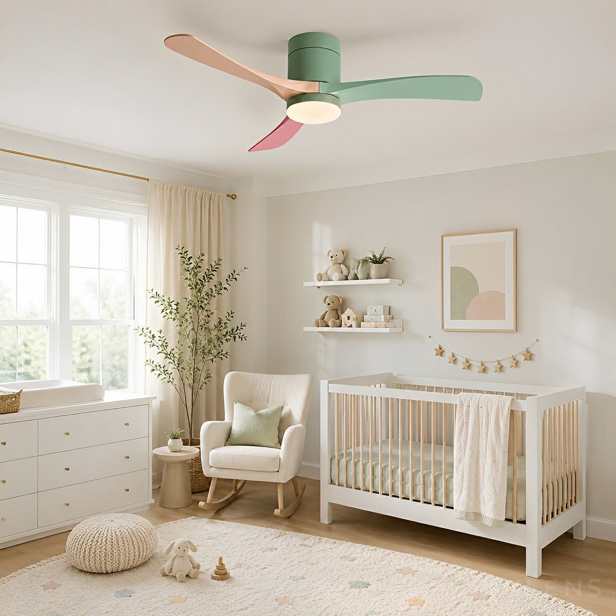 Modern Dimmable 3 Blade Ceiling Fan with Light - Pulens