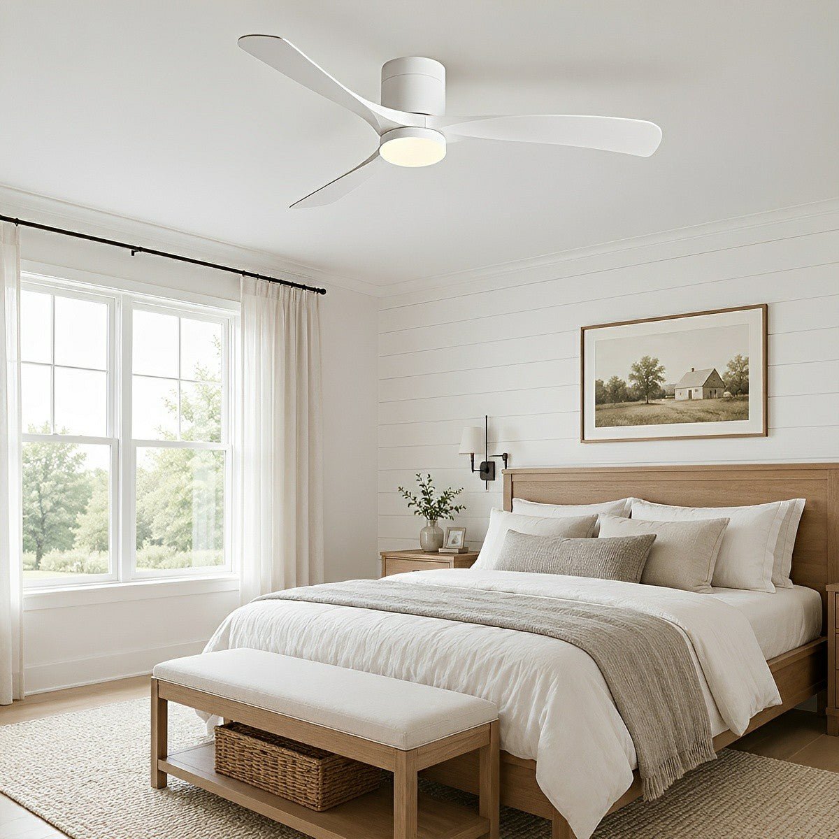 Modern Dimmable 3 Blade Ceiling Fan with Light - Pulens