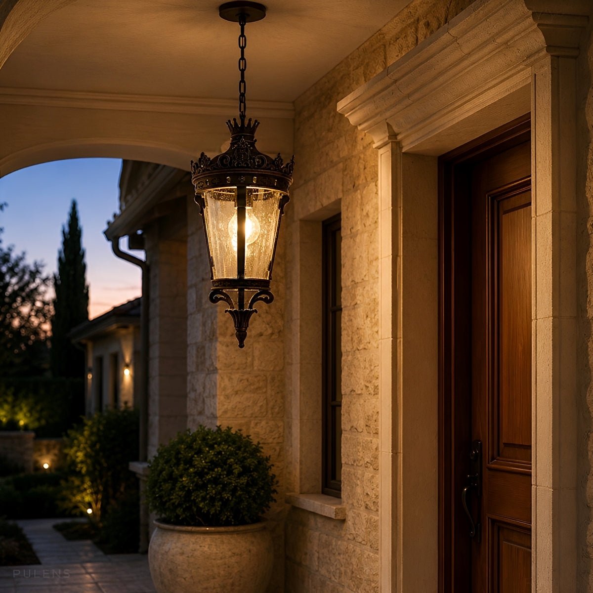Dimmable European Castle Outdoor Pendant Light - Pulens