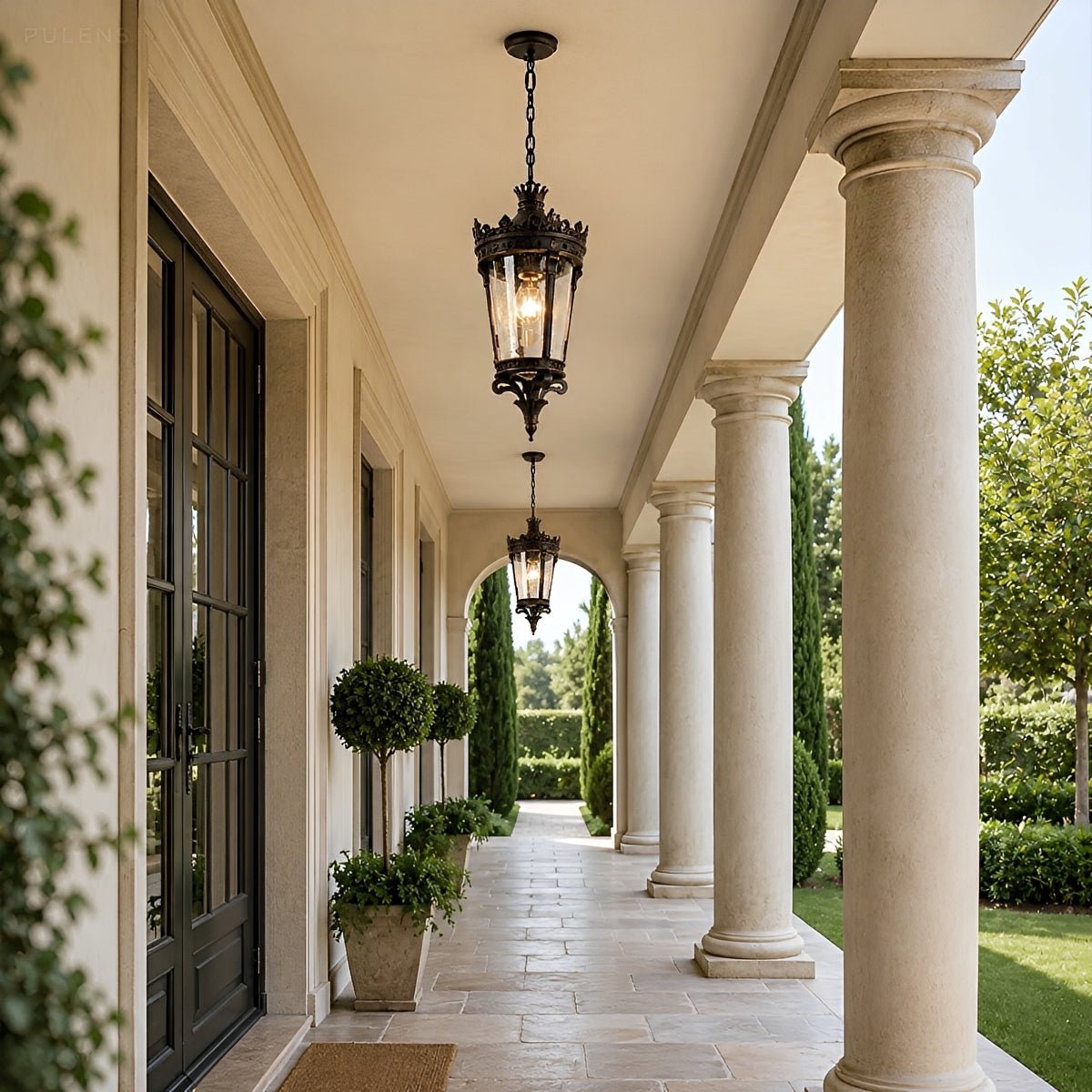 Dimmable European Castle Outdoor Pendant Light - Pulens