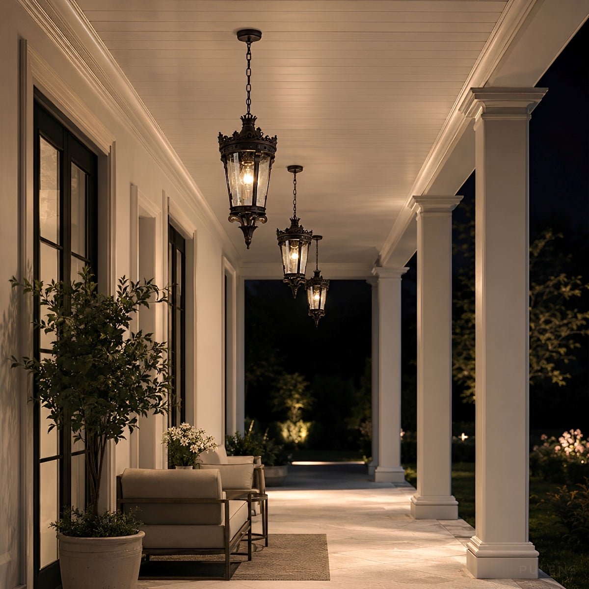Dimmable European Castle Outdoor Pendant Light - Pulens