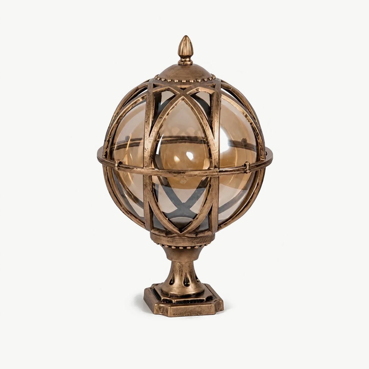 Dimmable Globe Cage Outdoor Post Light - Pulens