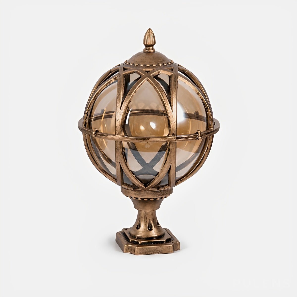 Dimmable Globe Cage Outdoor Post Light - Pulens
