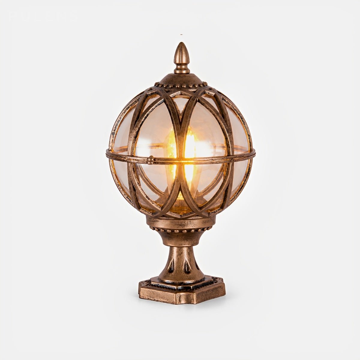 Dimmable Globe Cage Outdoor Post Light - Pulens