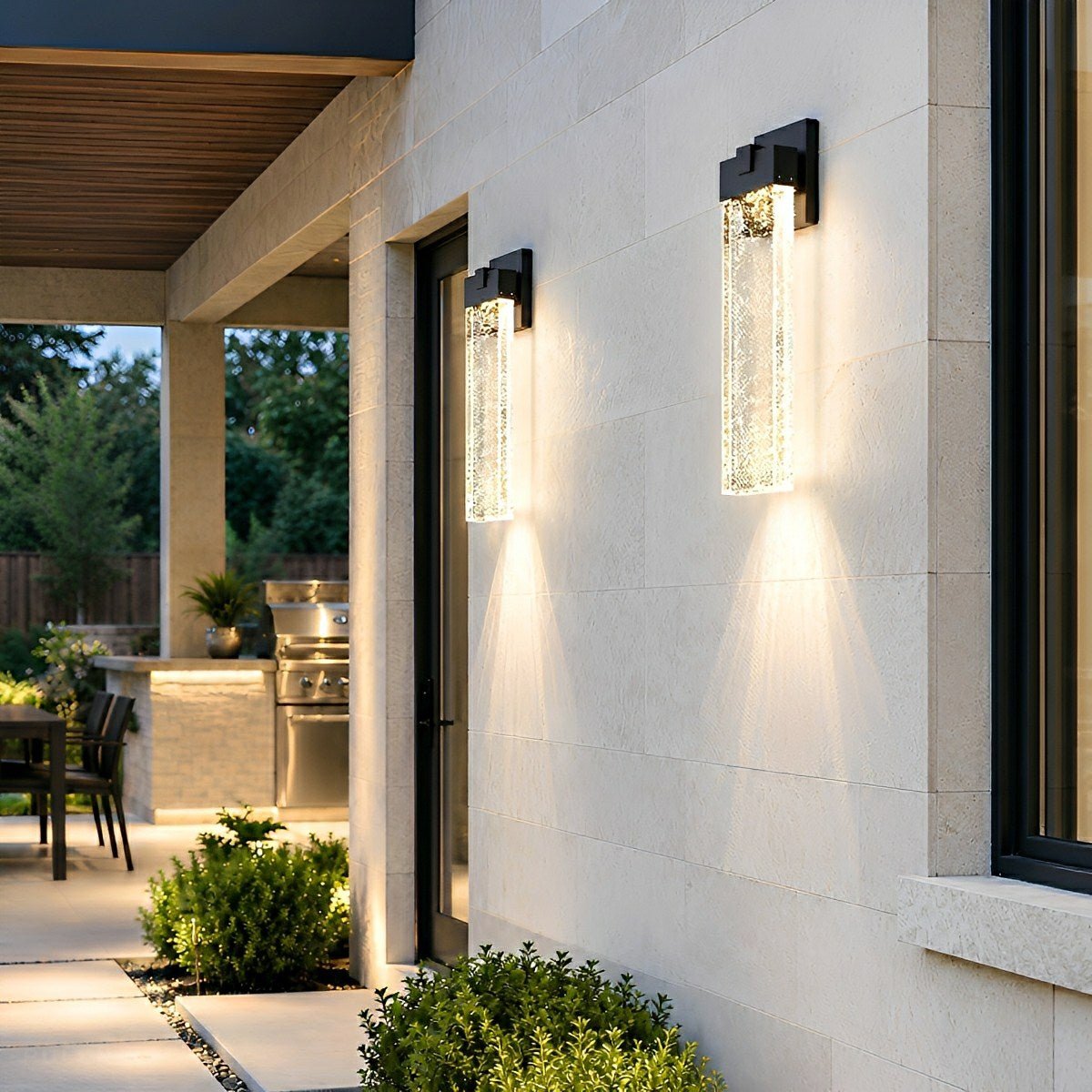 Modern Dimmable Crystal Bubble Outdoor Wall Light - Pulens