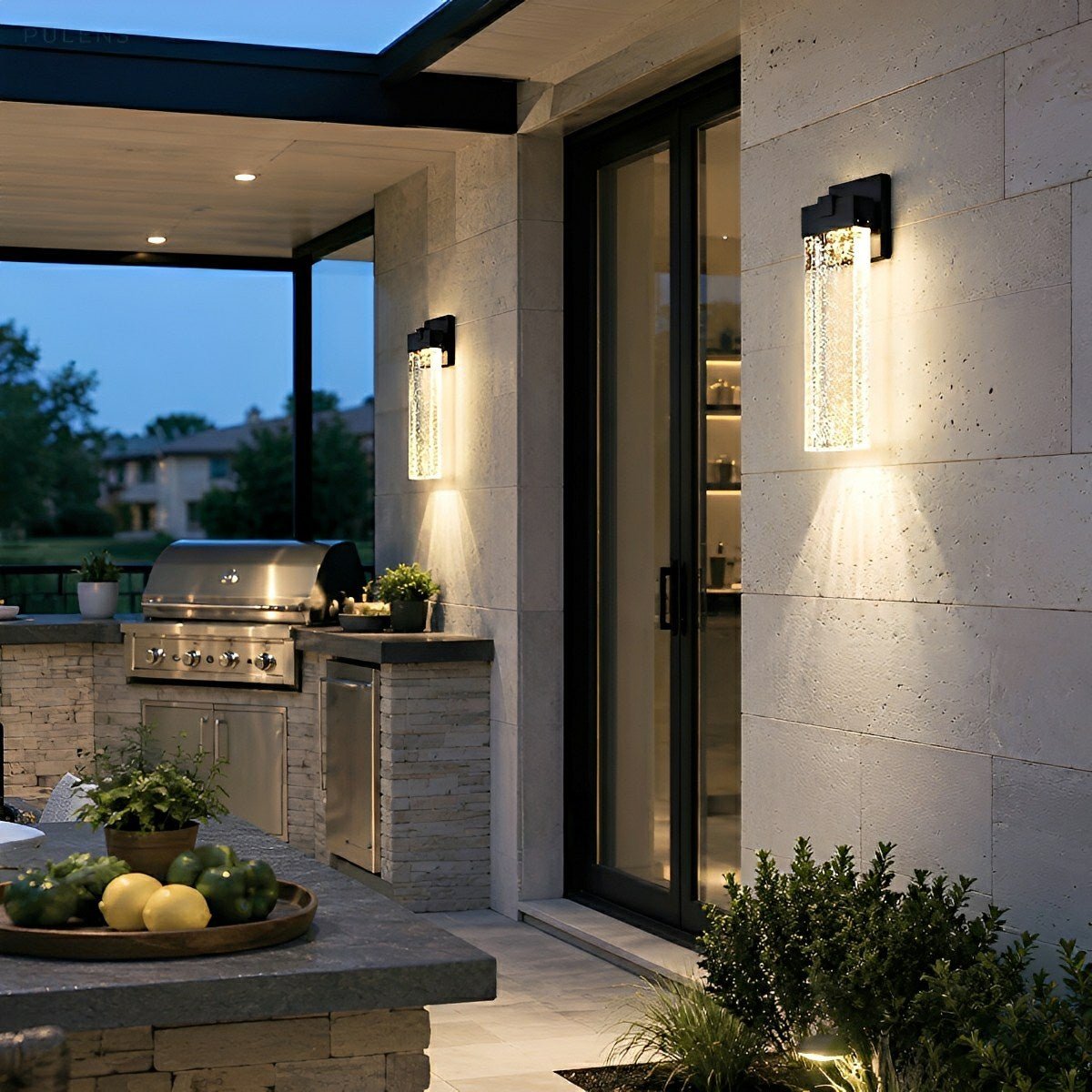 Modern Dimmable Crystal Bubble Outdoor Wall Light - Pulens