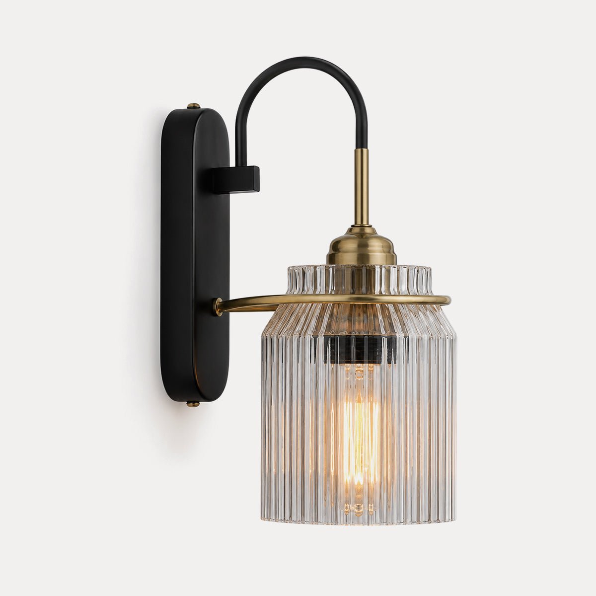 Dimmable Modern Fluted Glass Wall Sconce - Pulens