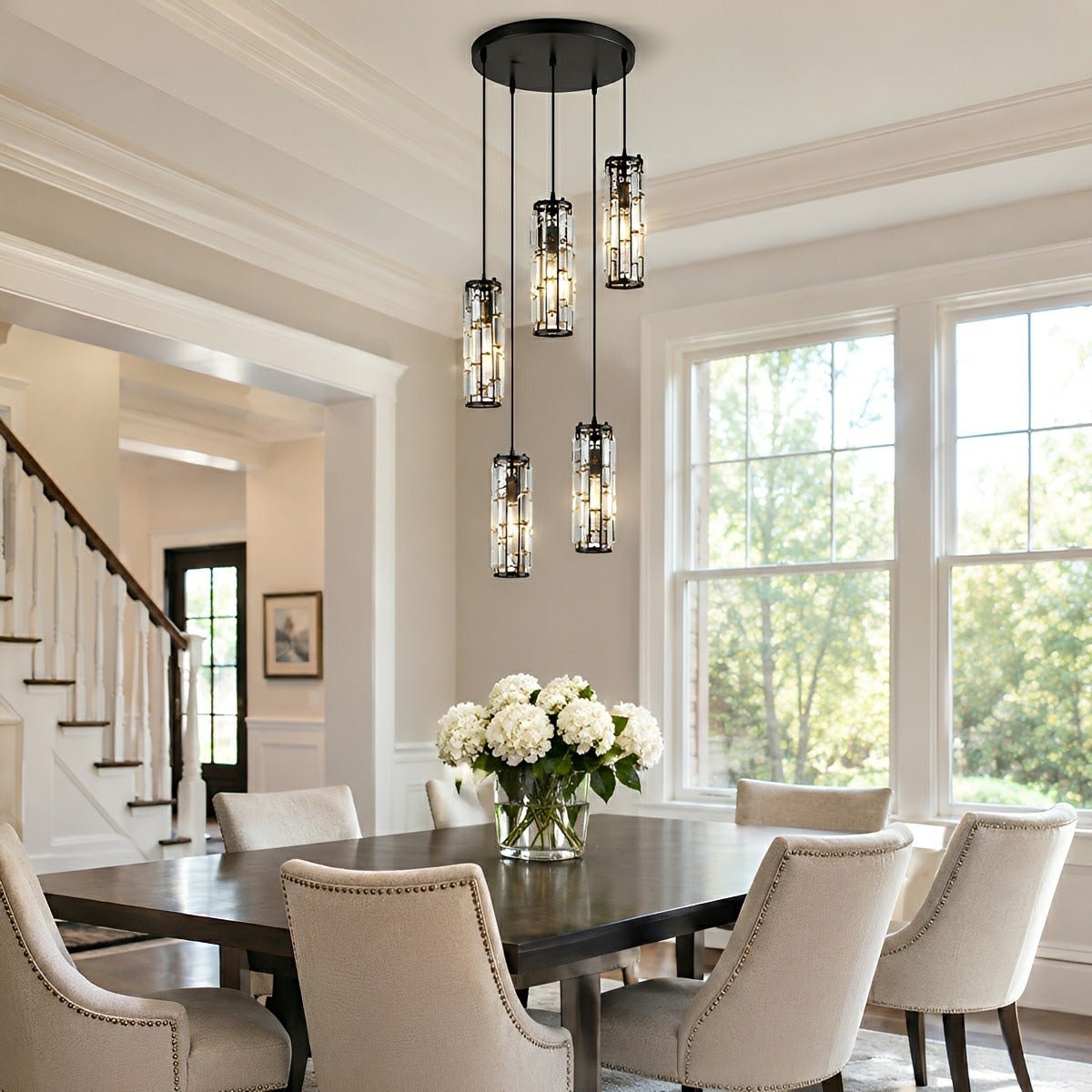 Dimmable Cascade Crystal Pendant Chandelier - Pulens